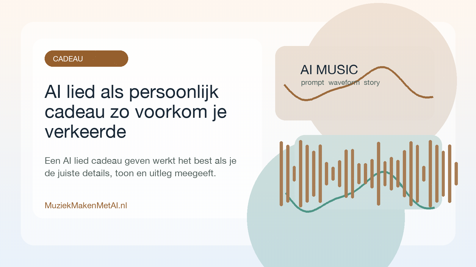 Cadeau met telefoon waarop een persoonlijk AI lied wordt afgespeeld